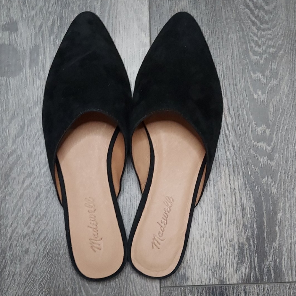 NWOB Madewell Black Suede Mules